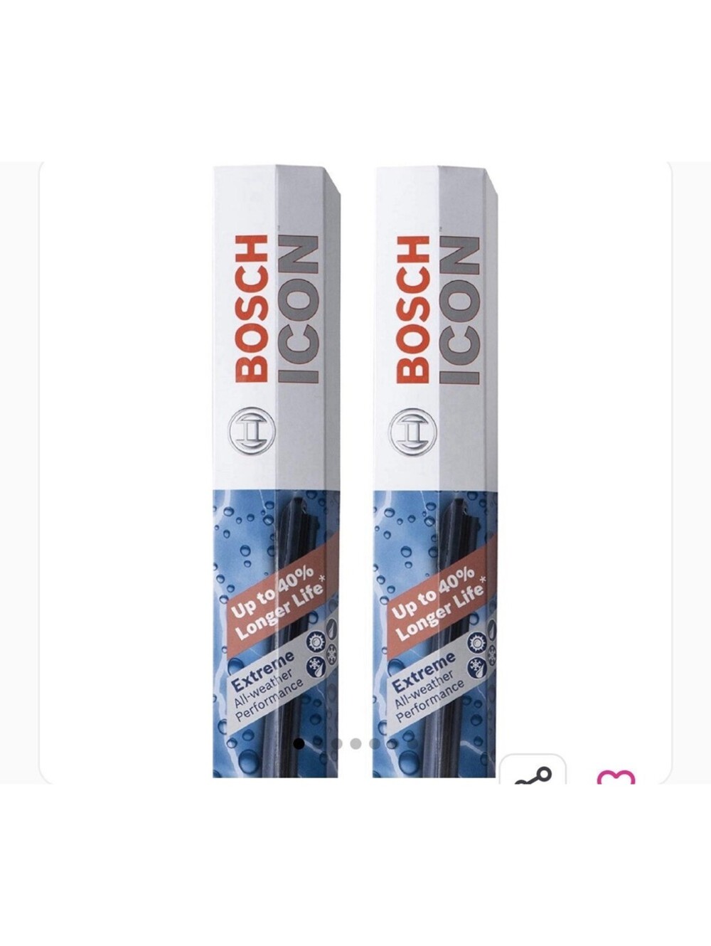 BOSCH ICON Beam Wiper Blades - Driver and Passenger Side. Set 2 Blades (26A&16A)